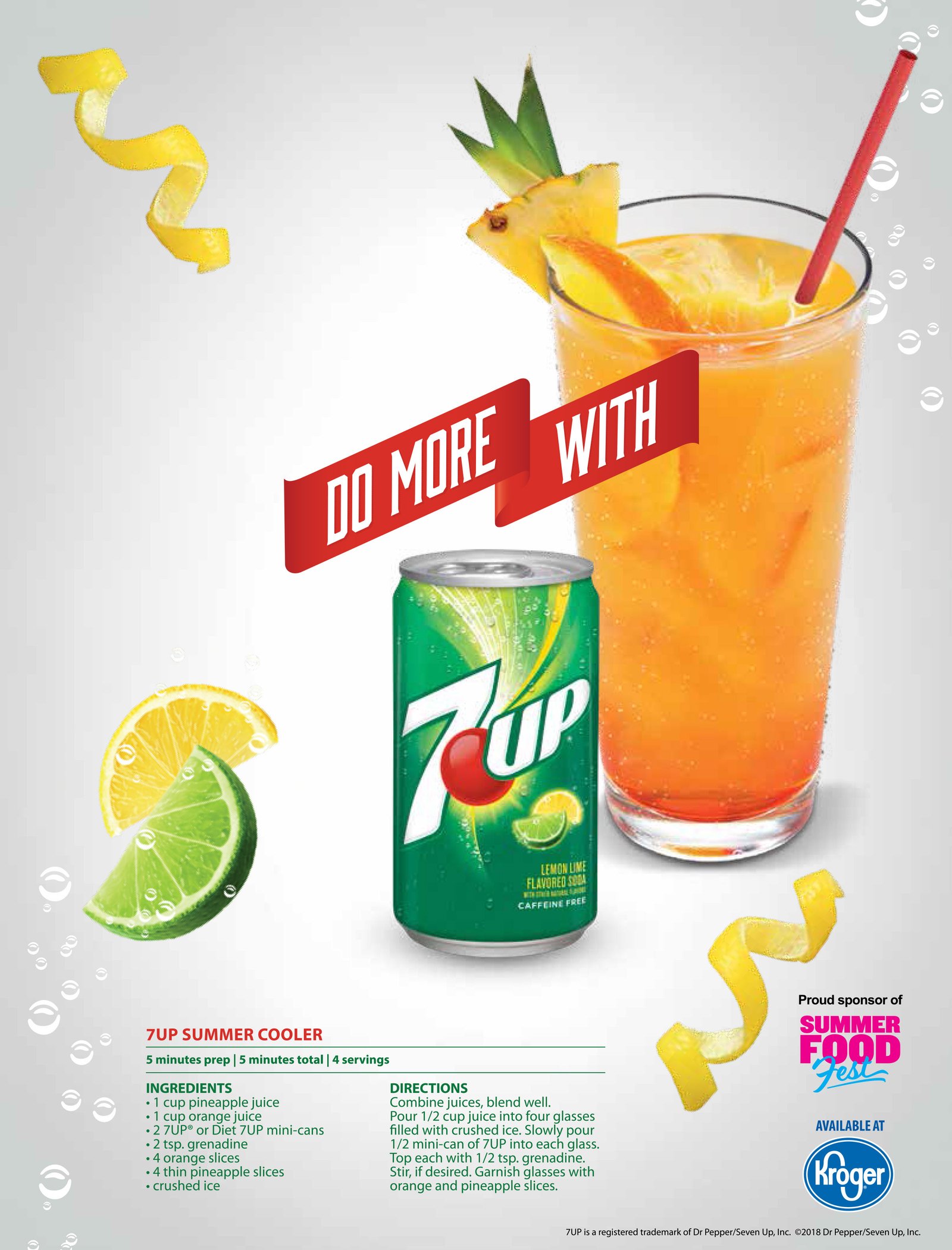 7UP Summer Cooler print ad