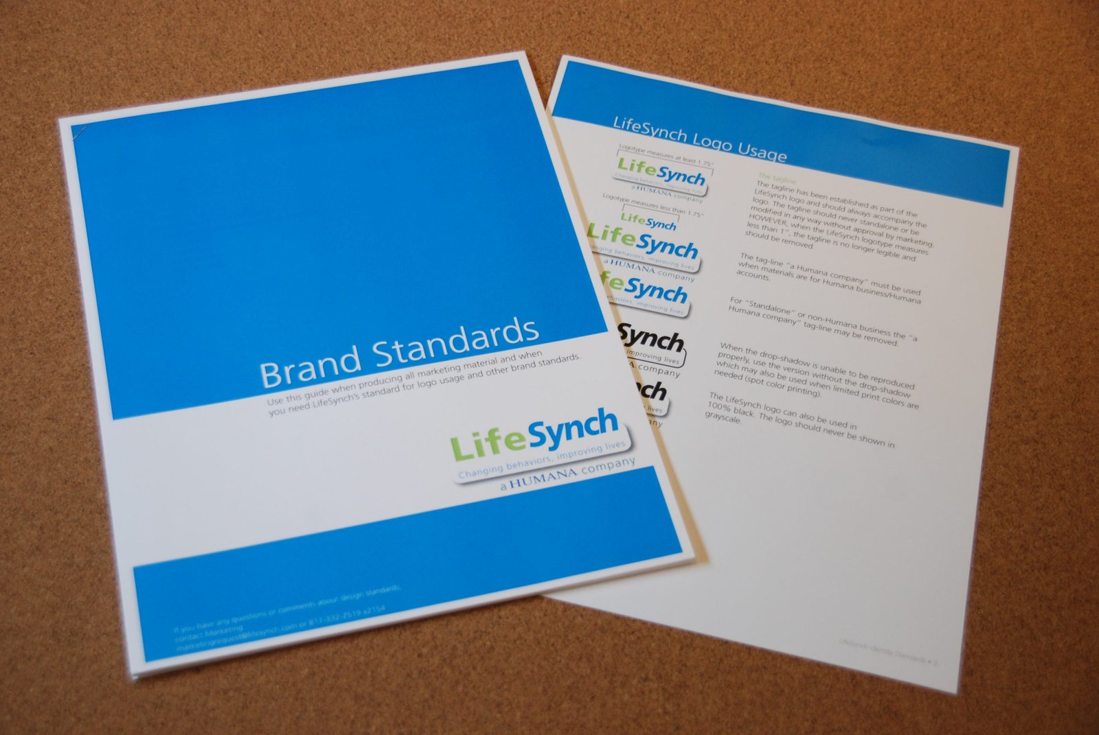 LifeSynch brand standards pages