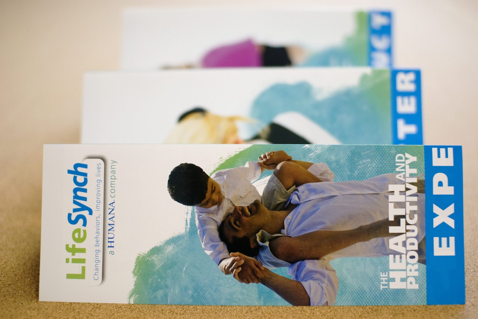 LifeSynch EXPERT z-fold capabilities brochure, closed and fully opened